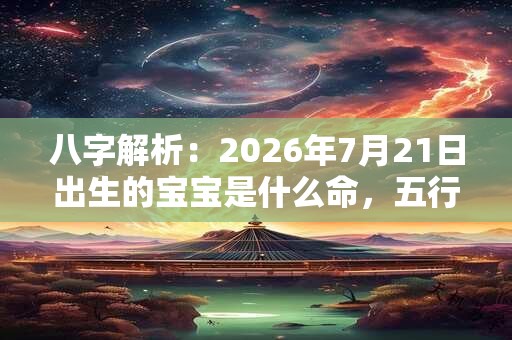 八字解析:2026年7月21日出生的宝宝是什么命,五行缺什么 八字解析:2026年7月21日出生的宝宝是什么命,五行缺什么