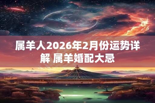 属羊人2026年2月份运势详解 属羊婚配大忌