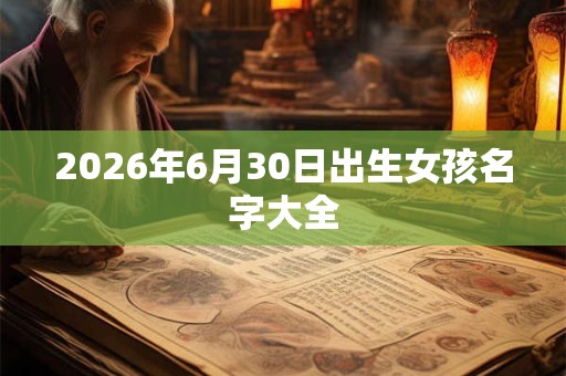 2026年6月30日出生女孩名字大全