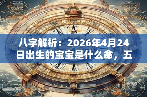 八字解析：2026年4月24日出生的宝宝是什么命，五行缺什么