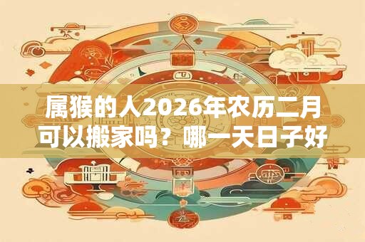 属猴的人2026年农历二月可以搬家吗？哪一天日子好？