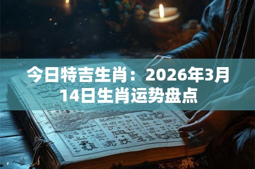 今日特吉生肖：2026年3月14日生肖运势盘点