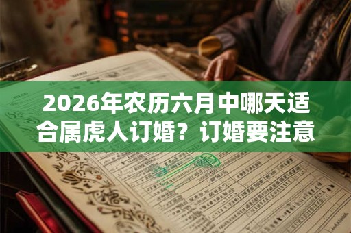 2026年农历六月中哪天适合属虎人订婚？订婚要注意什么？
