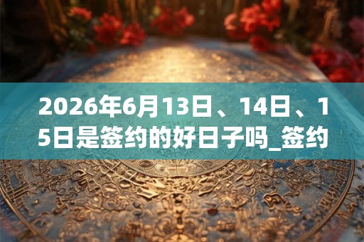 2026年6月13日、14日、15日是签约的好日子吗_签约可以吗