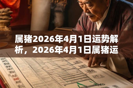 属猪2026年4月1日运势解析，2026年4月1日属猪运势分析
