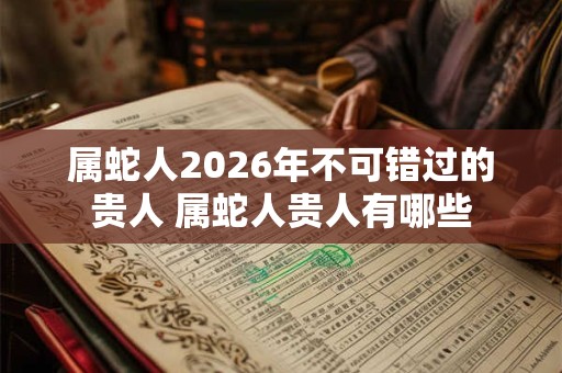 属蛇人2026年不可错过的贵人 属蛇人贵人有哪些