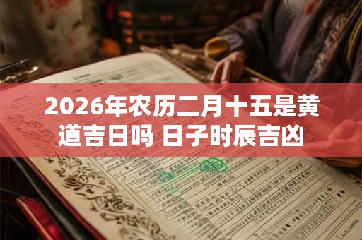 2026年农历二月十五是黄道吉日吗 日子时辰吉凶