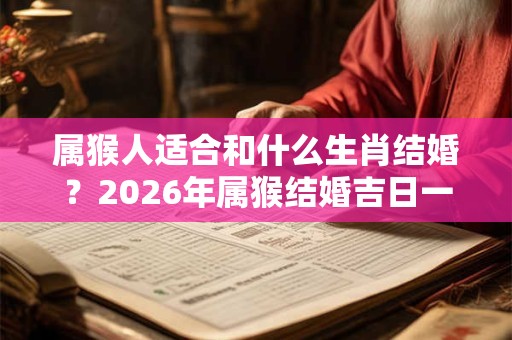 属猴人适合和什么生肖结婚？2026年属猴结婚吉日一览表