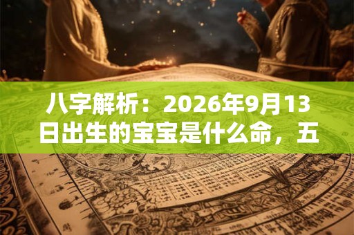 八字解析：2026年9月13日出生的宝宝是什么命，五行缺什么