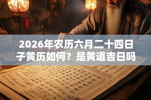 2026年农历六月二十四日子黄历如何？是黄道吉日吗？