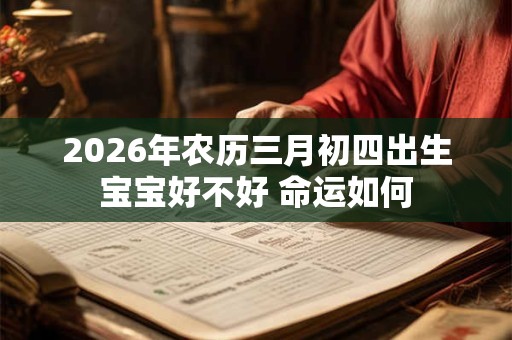 2026年农历三月初四出生宝宝好不好 命运如何