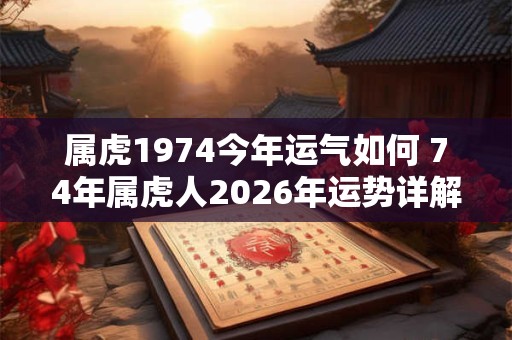属虎1974今年运气如何 74年属虎人2026年运势详解 属虎1974今年运气如何 74年属虎人2026年运势详解