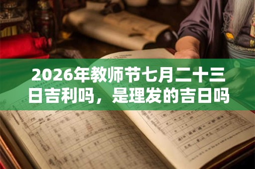 2026年教师节七月二十三日吉利吗，是理发的吉日吗？