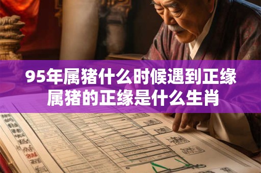 95年属猪什么时候遇到正缘 属猪的正缘是什么生肖
