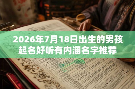 2026年7月18日出生的男孩起名好听有内涵名字推荐