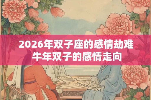 2026年双子座的感情劫难 牛年双子的感情走向