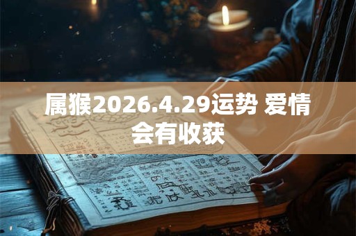 属猴2026.4.29运势 爱情会有收获