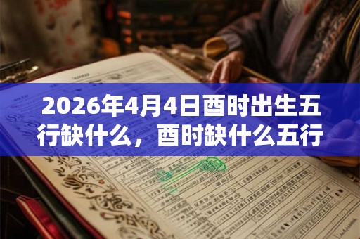 2026年4月4日酉时出生五行缺什么，酉时缺什么五行