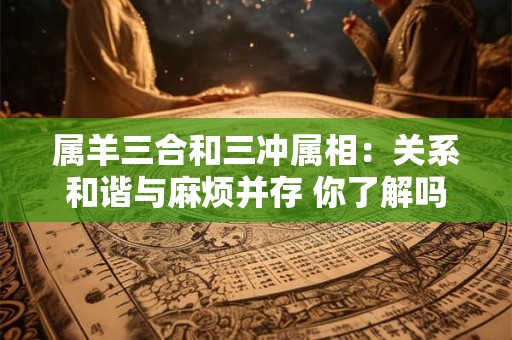 属羊三合和三冲属相：关系和谐与麻烦并存 你了解吗