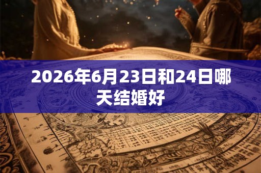2026年6月23日和24日哪天结婚好