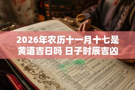 2026年农历十一月十七是黄道吉日吗 日子时辰吉凶