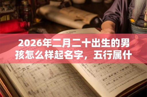 2026年二月二十出生的男孩怎么样起名字，五行属什么