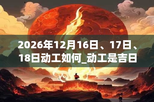 2026年12月16日、17日、18日动工如何_动工是吉日吗