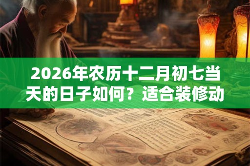 2026年农历十二月初七当天的日子如何？适合装修动土吗？