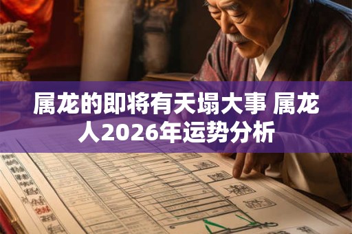 属龙的即将有天塌大事 属龙人2026年运势分析
