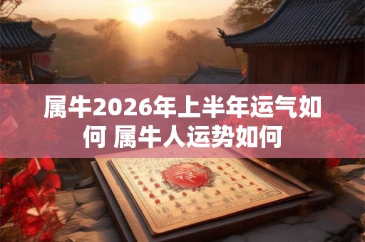 属牛2026年上半年运气如何 属牛人运势如何