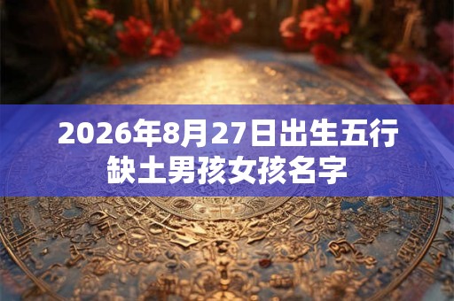 2026年8月27日出生五行缺土男孩女孩名字