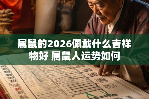 属鼠的2026佩戴什么吉祥物好 属鼠人运势如何