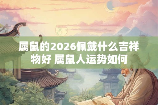 属鼠的2026佩戴什么吉祥物好 属鼠人运势如何
