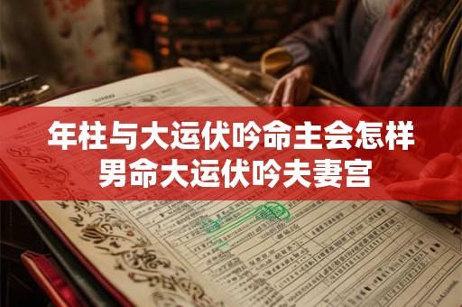 年柱与大运伏吟命主会怎样 男命大运伏吟夫妻宫 年柱与大运伏吟命主会怎样 男命大运伏吟夫妻宫