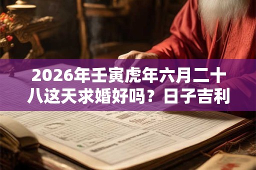 2026年壬寅虎年六月二十八这天求婚好吗？日子吉利吗？