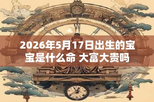 2026年5月17日出生的宝宝是什么命 大富大贵吗