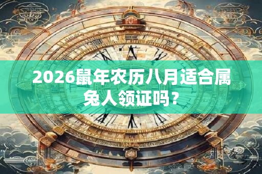 2026鼠年农历八月适合属兔人领证吗？