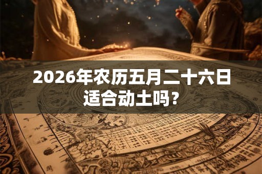 2026年农历五月二十六日适合动土吗？