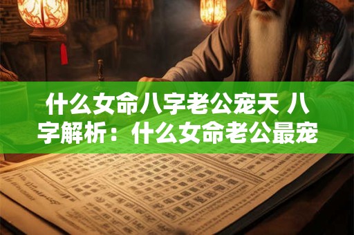 什么女命八字老公宠天 八字解析：什么女命老公最宠爱她