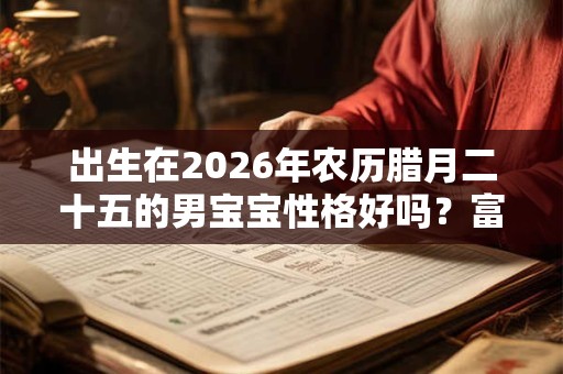 出生在2026年农历腊月二十五的男宝宝性格好吗？富贵命？