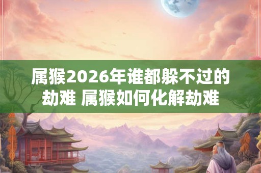 属猴2026年谁都躲不过的劫难 属猴如何化解劫难