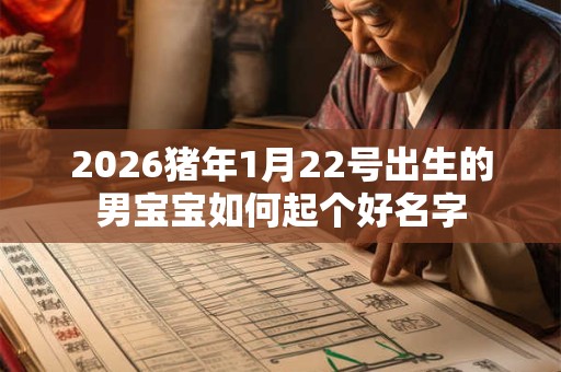 2026猪年1月22号出生的男宝宝如何起个好名字
