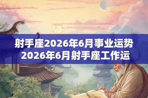 射手座2026年6月事业运势 2026年6月射手座工作运程详解