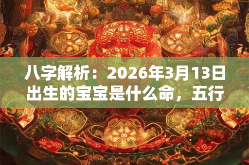 八字解析：2026年3月13日出生的宝宝是什么命，五行缺什么