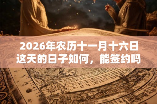 2026年农历十一月十六日这天的日子如何，能签约吗？