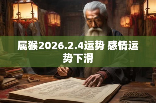 属猴2026.2.4运势 感情运势下滑 属猴2026.2.4运势 感情运势下滑
