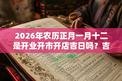 2026年农历正月一月十二是开业开市开店吉日吗？吉时查询！