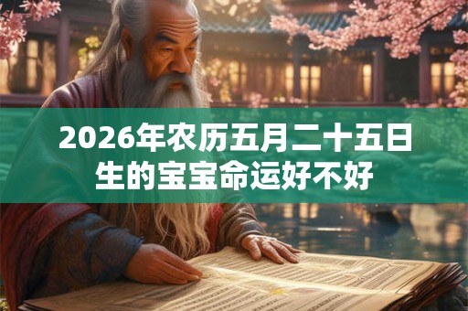 2026年农历五月二十五日生的宝宝命运好不好