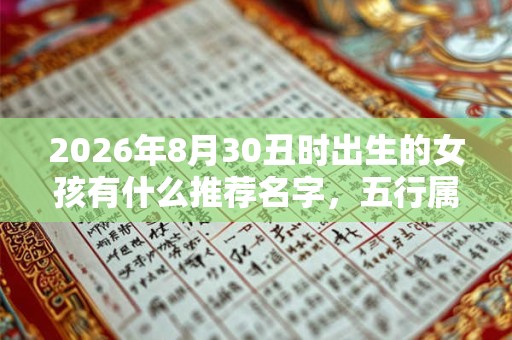2026年8月30丑时出生的女孩有什么推荐名字，五行属什么
