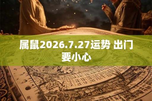 属鼠2026.7.27运势 出门要小心